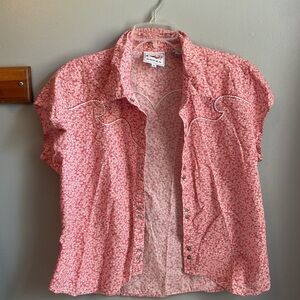 Roper Pink Floral Western Shirt